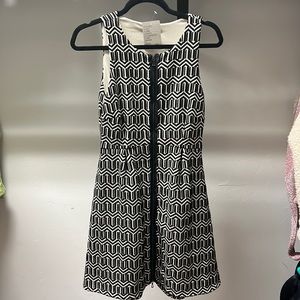 Black and white dress, perfect for wedding guest.